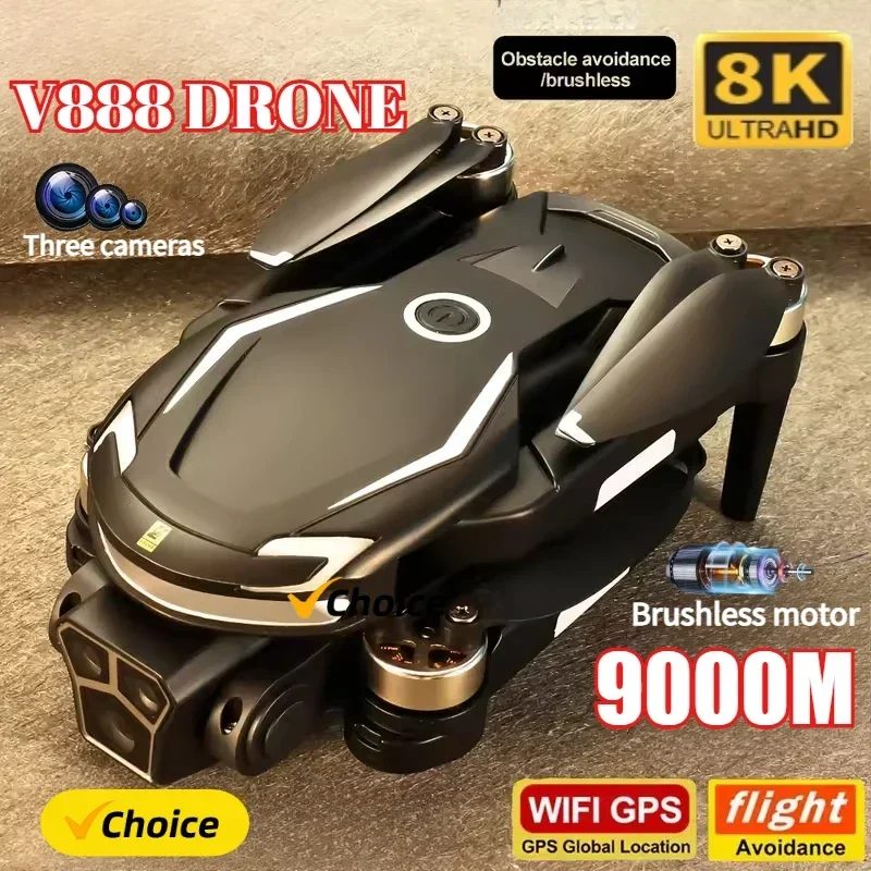 Drone Surveying - New V888 Drone 8K GPS Triple
