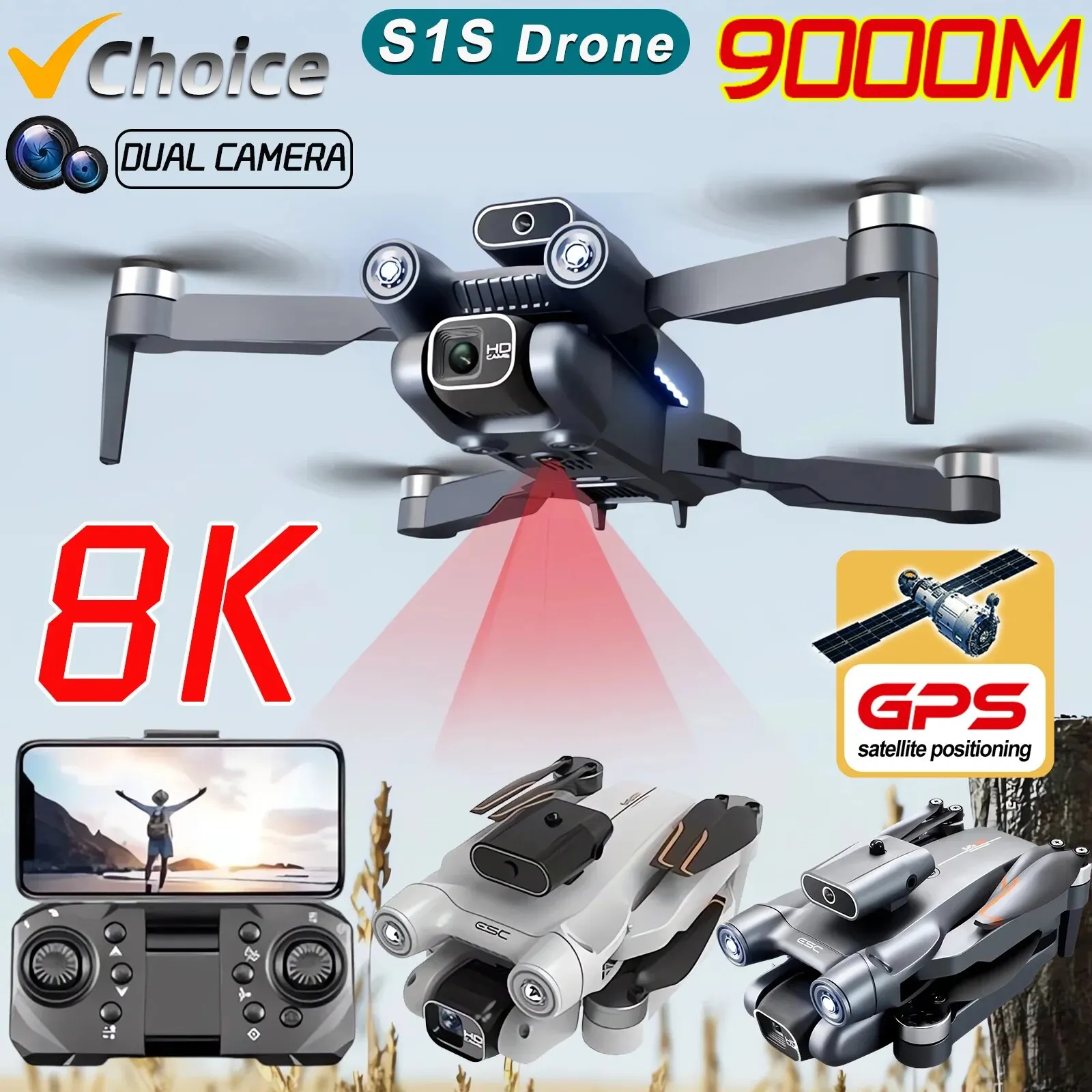 New S1S 5G GPS Drone Camera 8K - Drone Surveying review and price