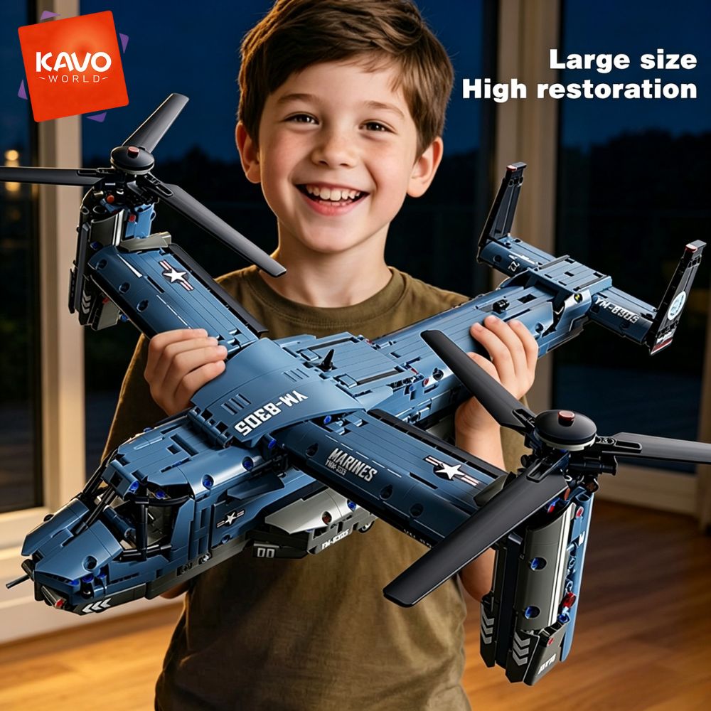 KAVOWORLD 1486PCS V-22 Osprey  - Jjrc Drone X12 review and price